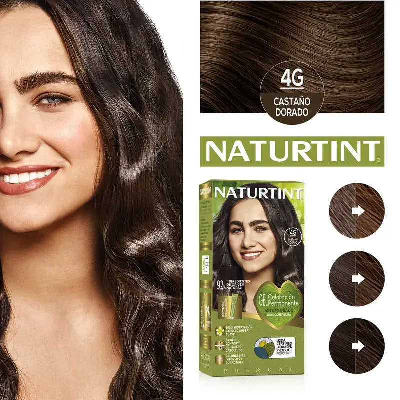 Naturtint Coloration permanente Coloration permanente sans ammoniaque 4G - Brun doré