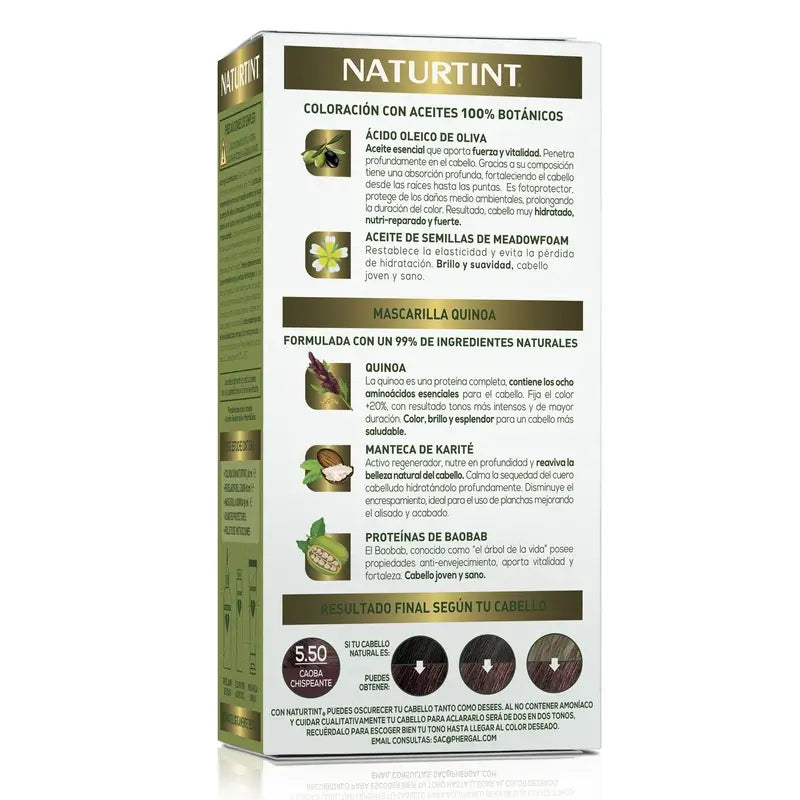 Naturtint Coloration permanente Coloration permanente sans ammoniaque 5.50 - Acajou étincelant
