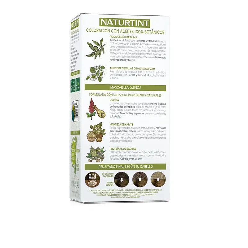 Naturtint Coloration permanente Coloration permanente sans ammoniaque Colorant 6.31 - Brun amande intense