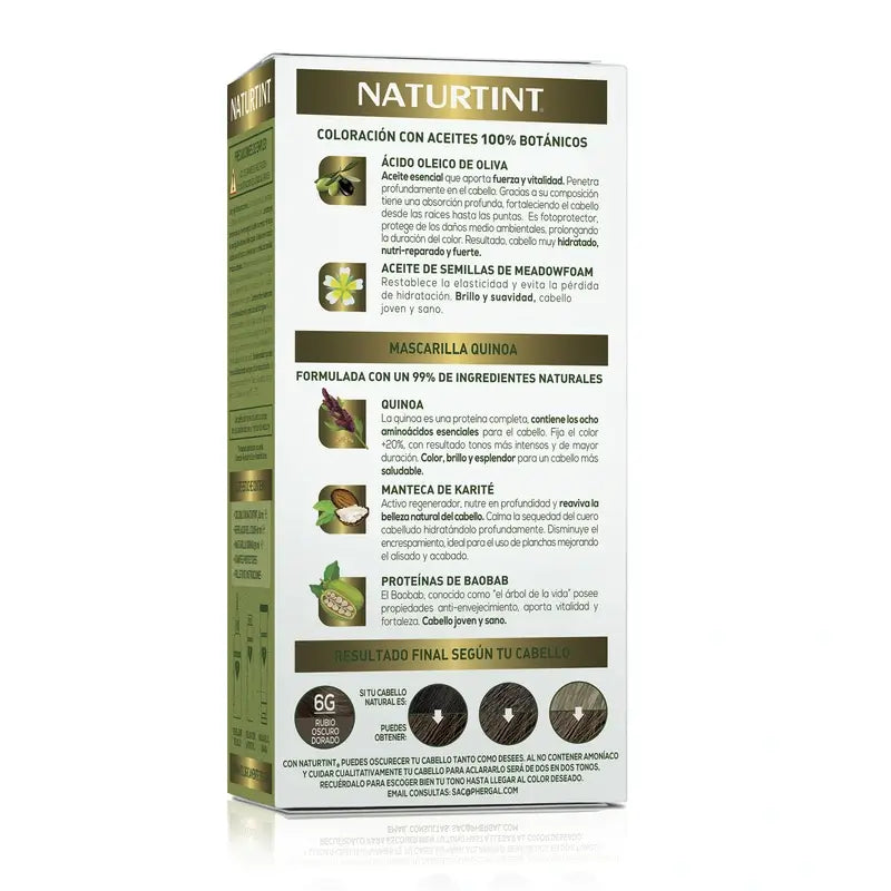 Naturtint Coloration permanente Coloration permanente sans ammoniaque 6G - Blond foncé doré