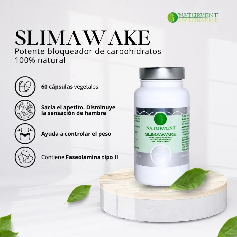 Naturvent Slimawake Bloqueur de Glucides, 60 gélules