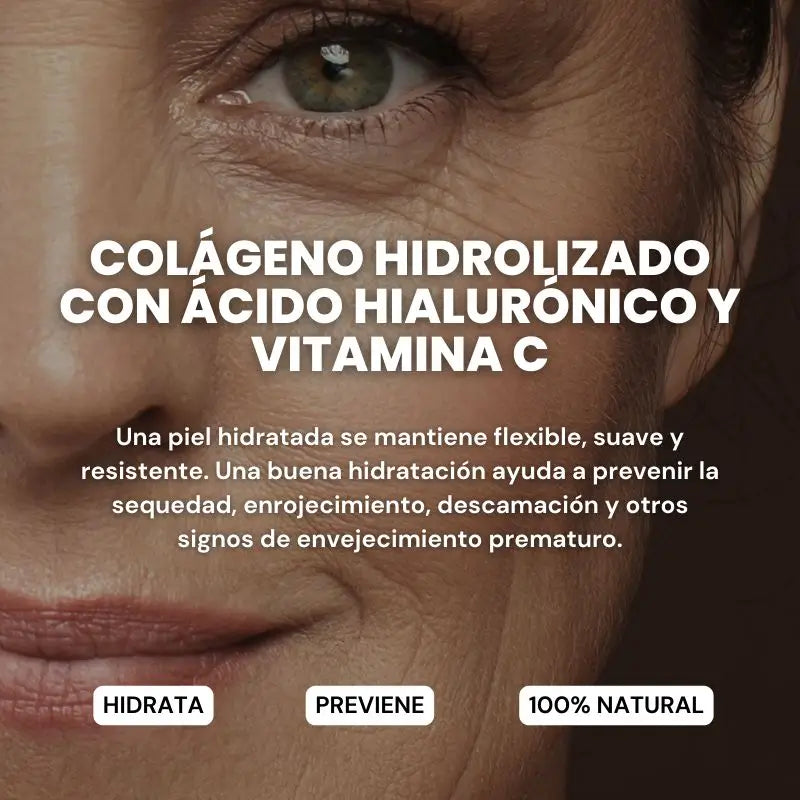 Naturvent Face Care Collagène hydrolysé avec acide hyaluronique et vitamine C, 60 gélules