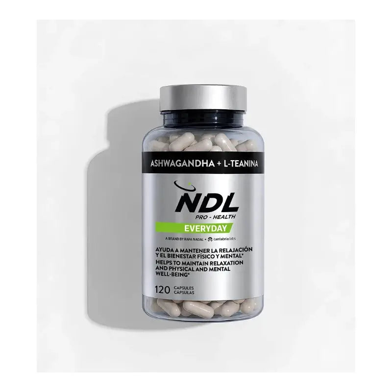 Ndl Pro-Health Ashwagandha Ksm-66 biologique + L-théanine, 120 gélules