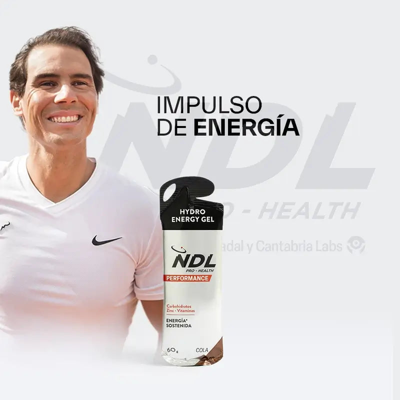 NDL Pro-Health Gel énergétique sans caféine saveur Cola, paquet de 12x60 grammes