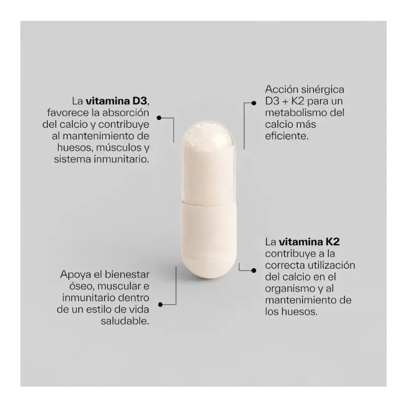 Ndl Pro-Health  Vitamines D3 et K2, 90 gélules