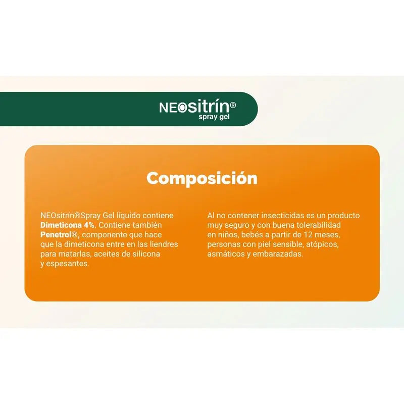 NEOsitrin® Spray gel liquide anti-poux 60 ml