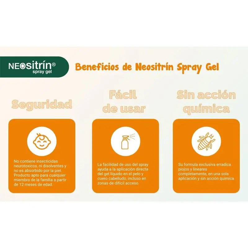 NEOsitrin® Spray gel liquide anti-poux 100 ml