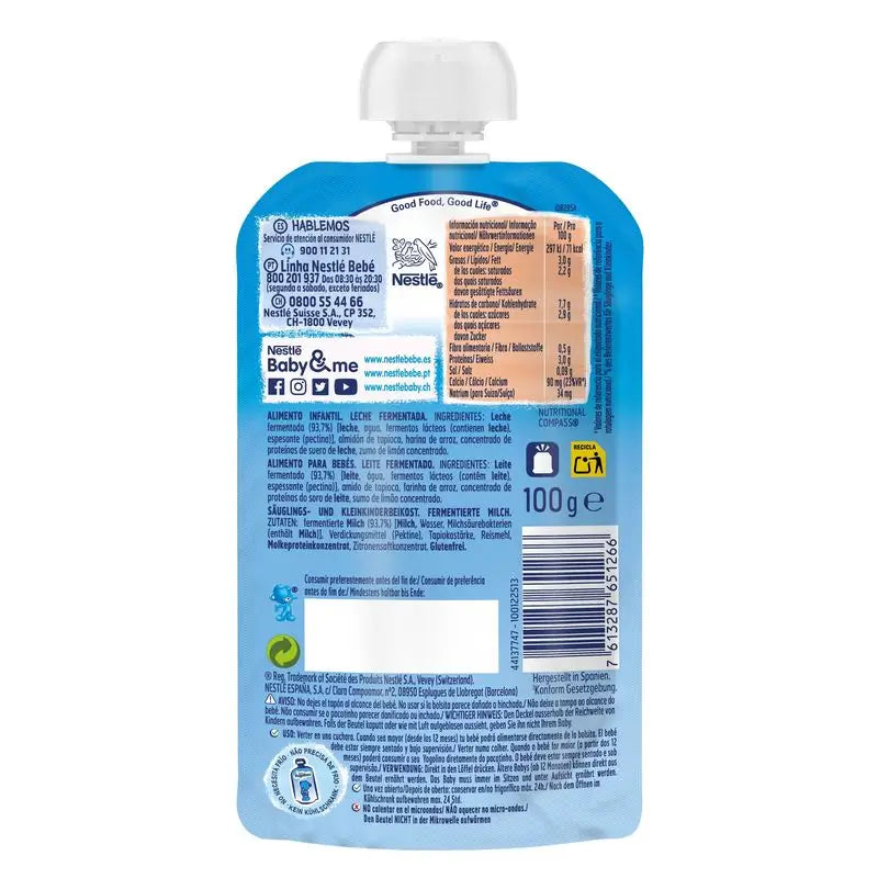 Nestlé Yogolino Sachet Naturel Non Sucré, 100 g