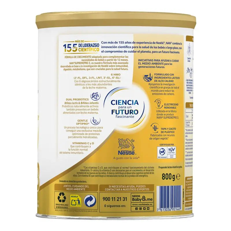 Lait de croissance Nestlé Nan Supreme Pro 3, 2X800g