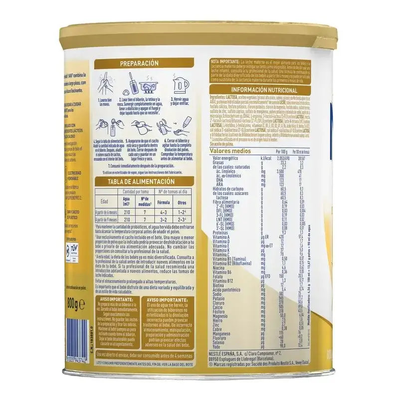 Lait maternisé Nestlé Nan Supreme Pro 2, paquet de 6x800g