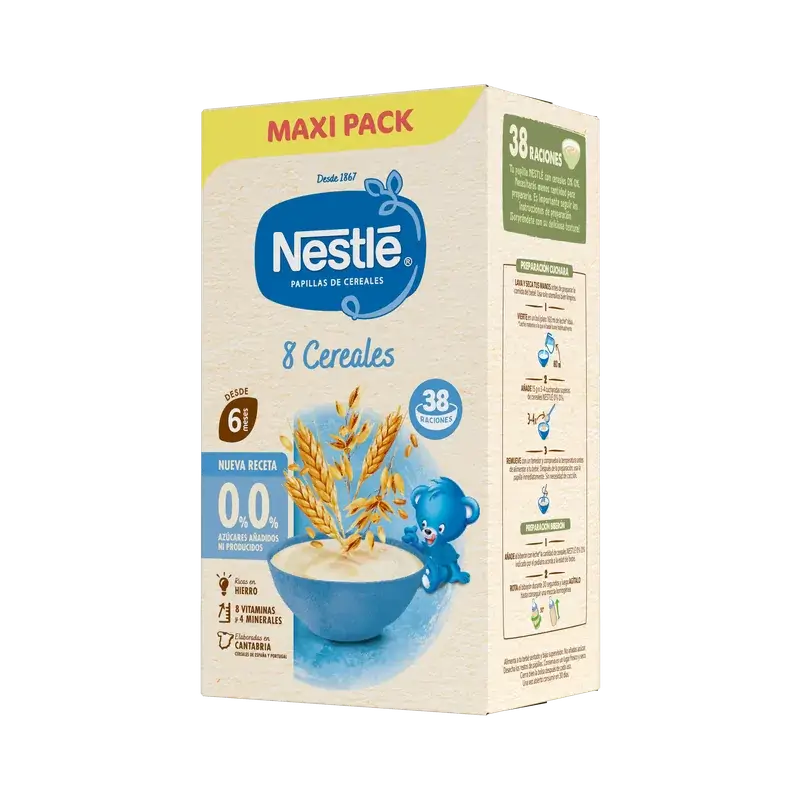 Nestlé Bouillie aux 8 céréales 0 %, 570 g