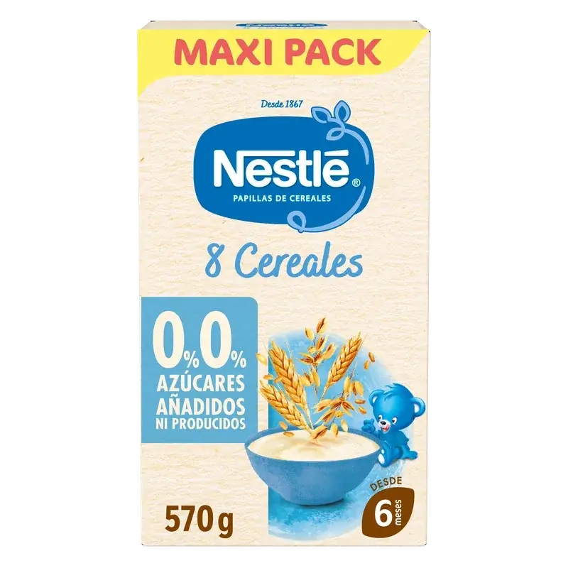 Nestlé Bouillie aux 8 céréales 0 %, 570 g