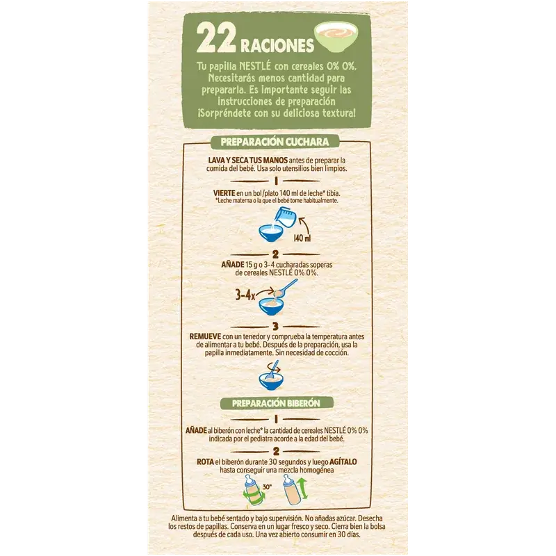 Nestlé Bouillie aux 8 céréales 0 % de cacao, 330 g