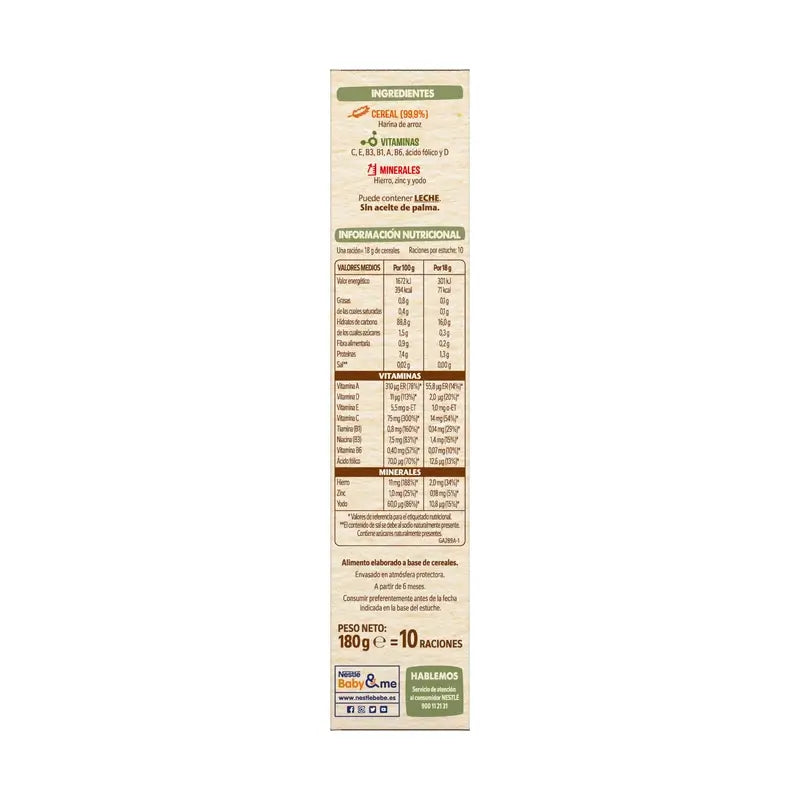 Nestlé Papilla Maïs et riz sans gluten, 180 g
