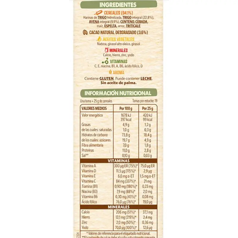 Alimentation pour bébés Nestlé 8 céréales avec cacao, 475g