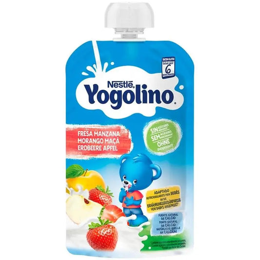 Yogolino Strawberry Apple Sachet Unsweetened, 100g