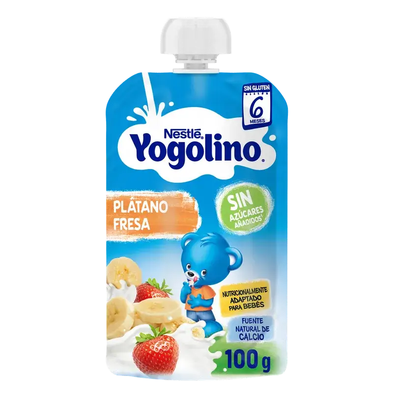 Yogolino Fraise et Banane sans sucre, 100 g