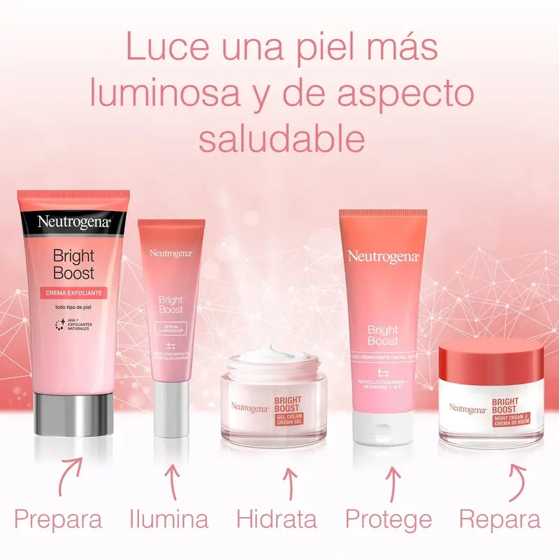Neutrogena Bright Boost Crème de Nuit Hydratante, 2X50 Ml