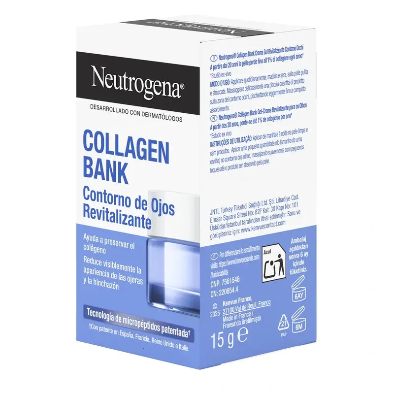 Neutrogena Collagen Bank Revitalising Eye Cream Gel, 15 ml