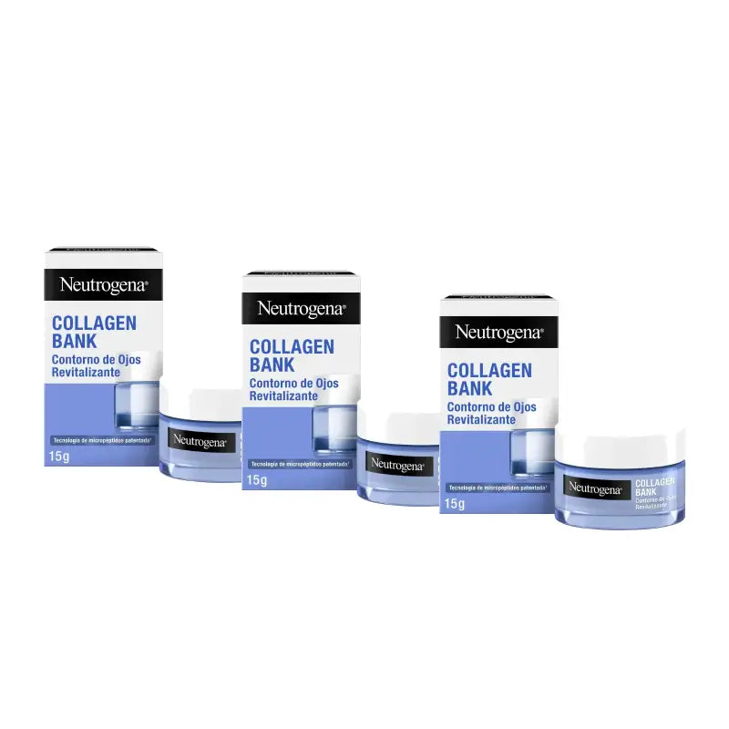 Neutrogena Collagen Bank Crème-gel revitalisante pour le contour des yeux, lot de 3 x 15 ml