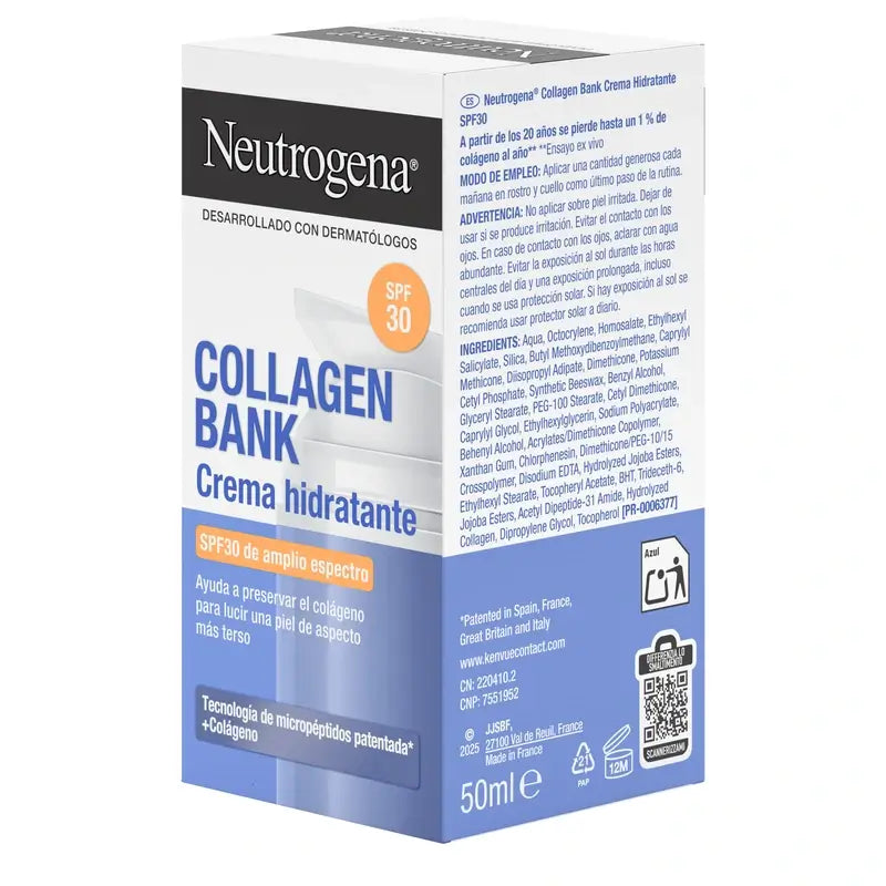Neutrogena Collagen Bank Moisturising Face Cream Spf30 , 50 ml