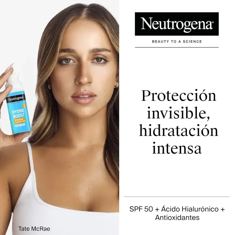 Neutrogena Hydro Boost Facial Moisturising Fluid Cream Spf50, 2X50 Ml