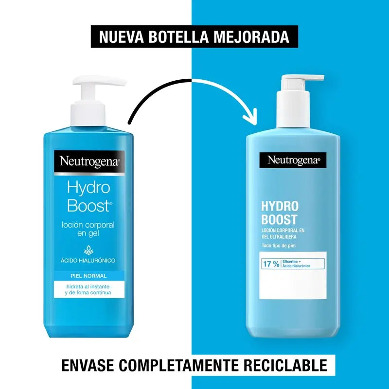 Neutrogena Hydro Boost Gel Hydratant Ultralight pour le Corps, 2X400 Ml