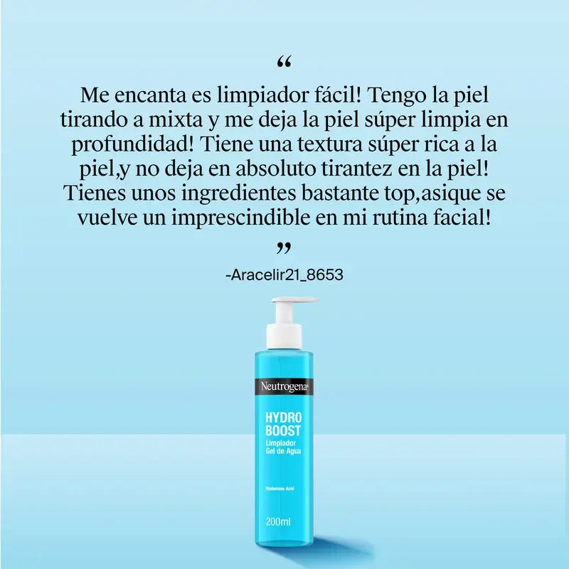Neutrogena Hydro Boost Gel nettoyant pour le visage Acide hyaluronique, 200ml