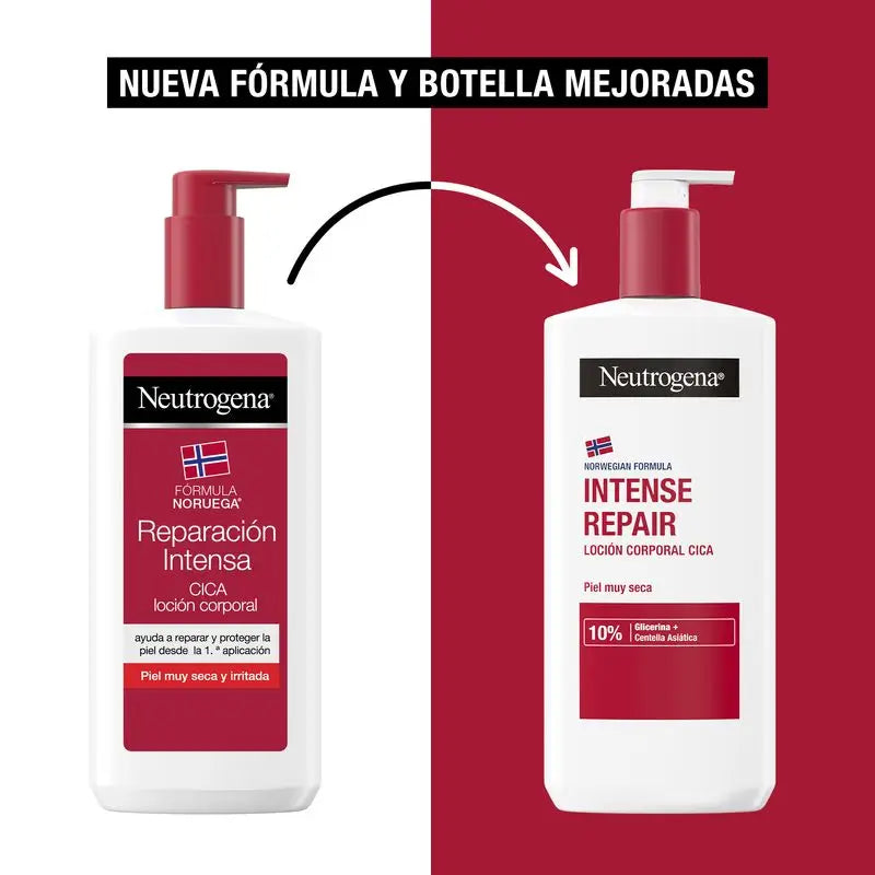 Neutrogena Neutrogena Very Dry Skin Repairing Moisturising Body Cream Cica, Pack 2x750 ml