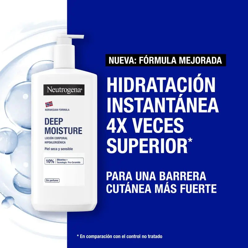 Neutrogena Hypoallergenic Unscented Body Cream, 2x750ml