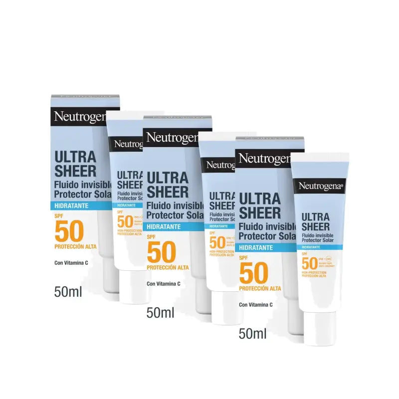 Neutrogena Ultra Sheer Fluide invisible hydratant SPF 50, lot de 3 x 50 ml