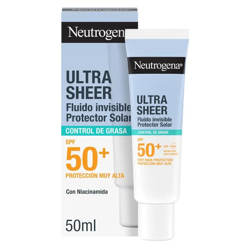 Neutrogena Ultra Sheer Invisible Oil Control Fluid Spf50+, 50 ml