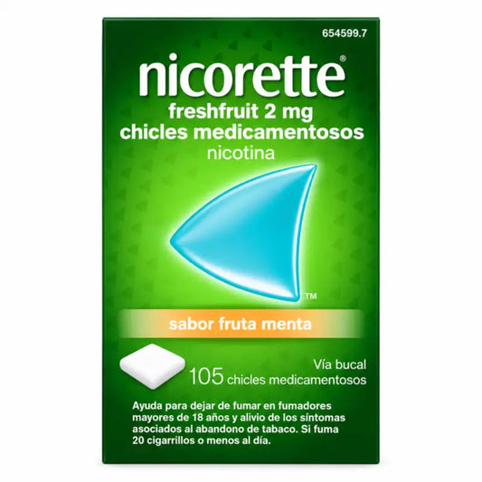 Nicorette Freshfruit 2 mg 105 Gomme à mâcher