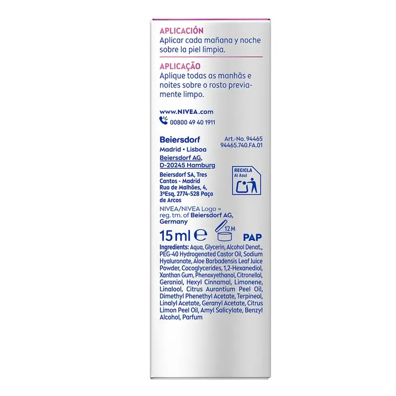 Nivea Hyaluron Cellular Expert Filler Sérum Reconstituant à l'Acide Hyaluronique 15Ml