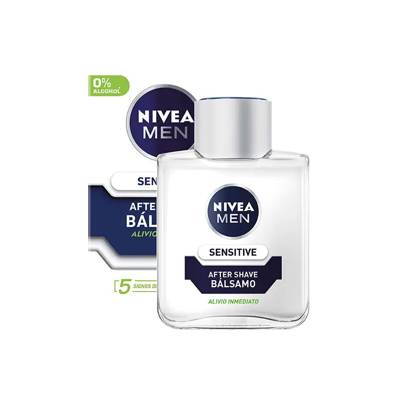 Nivea After shave balm Sensitive 0% alcohol bottle, 100 ml