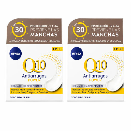 NIVEA Q10 Power Day Cream Fp30 Anti-Wrinkle, 50 ml, pack 2