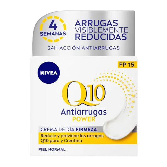 NIVEA Q10 Power Anti-Wrinkle & Firming Day Cream Normal Skin Fp15, 50 ml