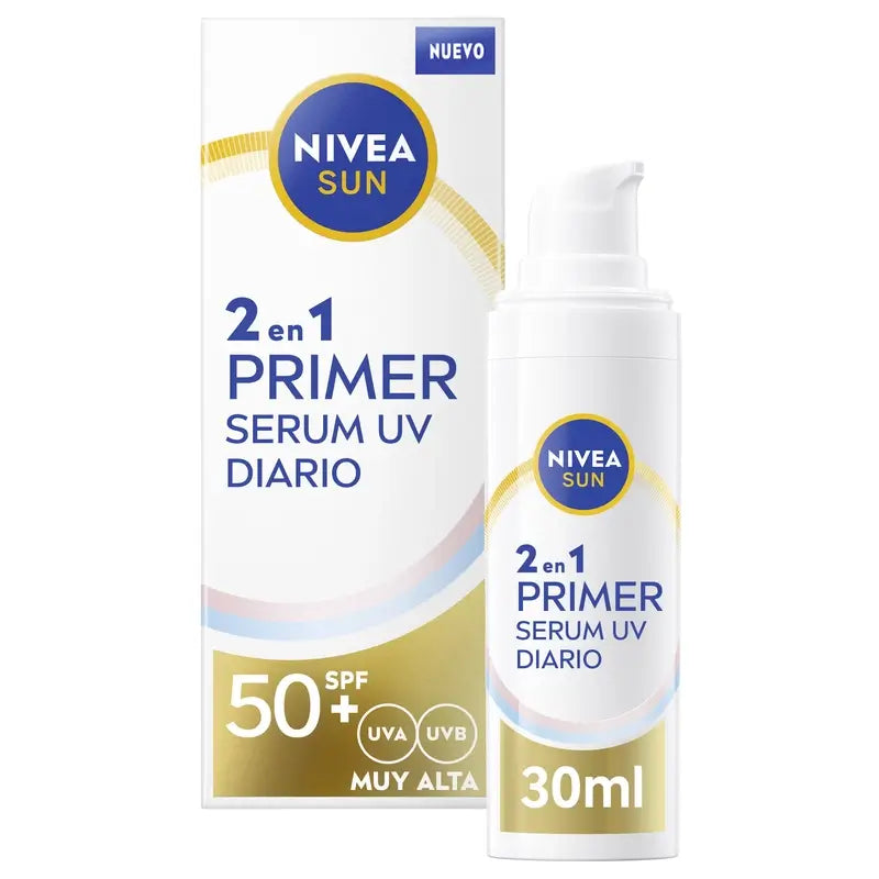 Nivea Sun 2In1 Primer Daily Uv Serum Face Protection Spf50+ 30Ml