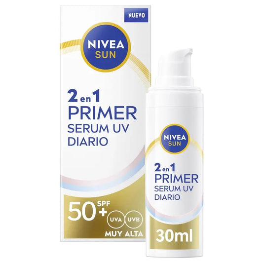 Nivea Sun 2In1 Primer Daily Uv Serum Face Protection Spf50+ 30Ml