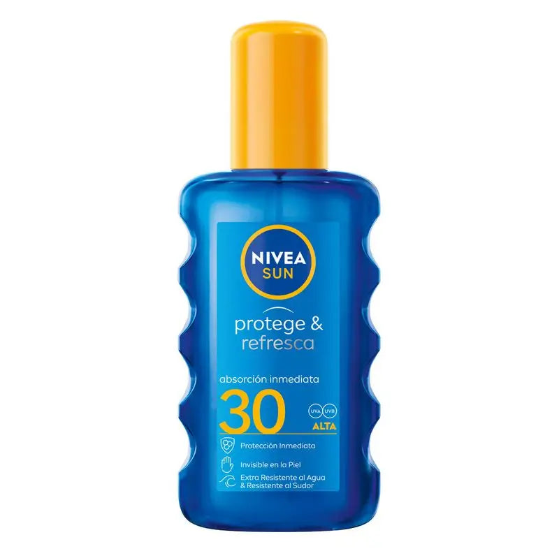 NIVEA Sun SPF30 Protect & Refresh Invisible Sun Spray, 200 ml