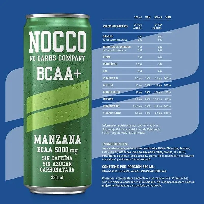 Nocco Bcaa+ Pomme, 330 ml