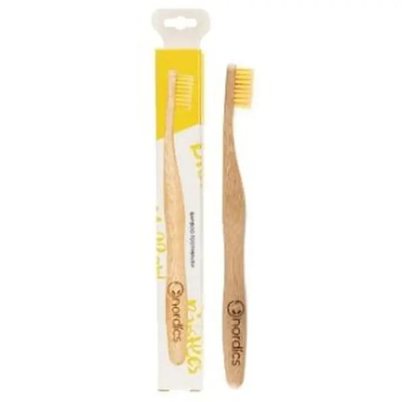 Nordics Oral Care Bamboo Toothbrush - Yellow
