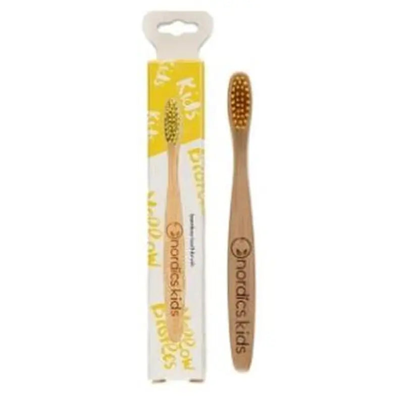 Nordics Oral Care Children's Bamboo Toothbrush - Yellow