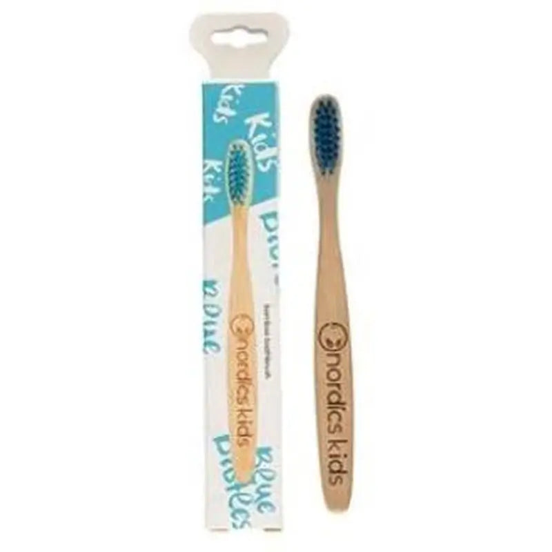 Nordics Oral Care Children's Bamboo Toothbrush - Blue