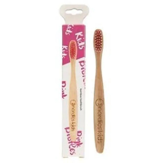 Nordics Oral Care Children's Bamboo Toothbrush - Pink