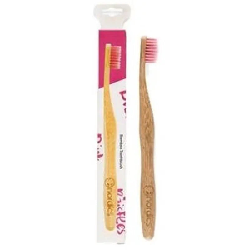 Nordics Oral Care Bamboo Toothbrush - Pink