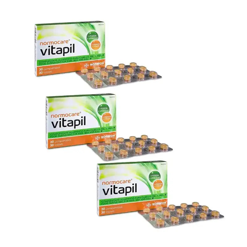 Normocare Vitapil, Pack 3 x 30 comprimés