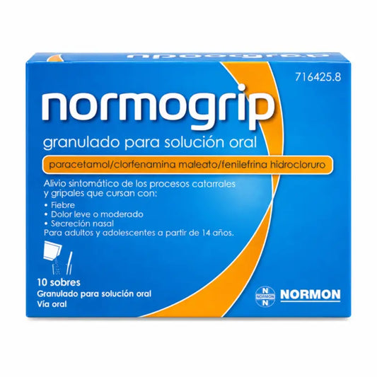 Normogrip Granules pour solution orale, 10 sachets