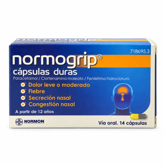 Normogrip, 14 gélules dures