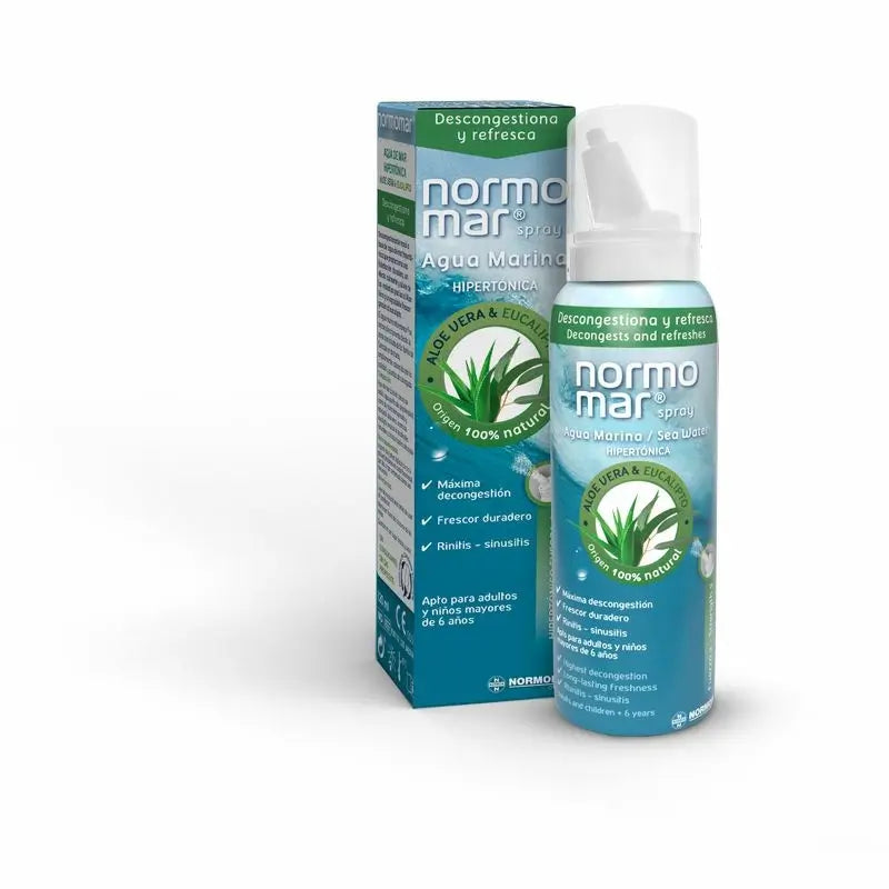 Normomar Hypertonic Sea Water, Aloe Vera and Eucalyptus. Nasal Spray , 120 ml